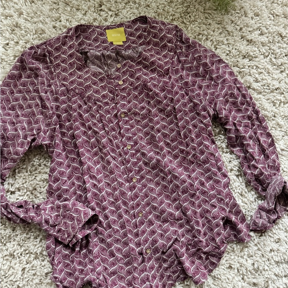 Maeve Sophisticated, Button-Down Pattern Cute Pre… - image 2